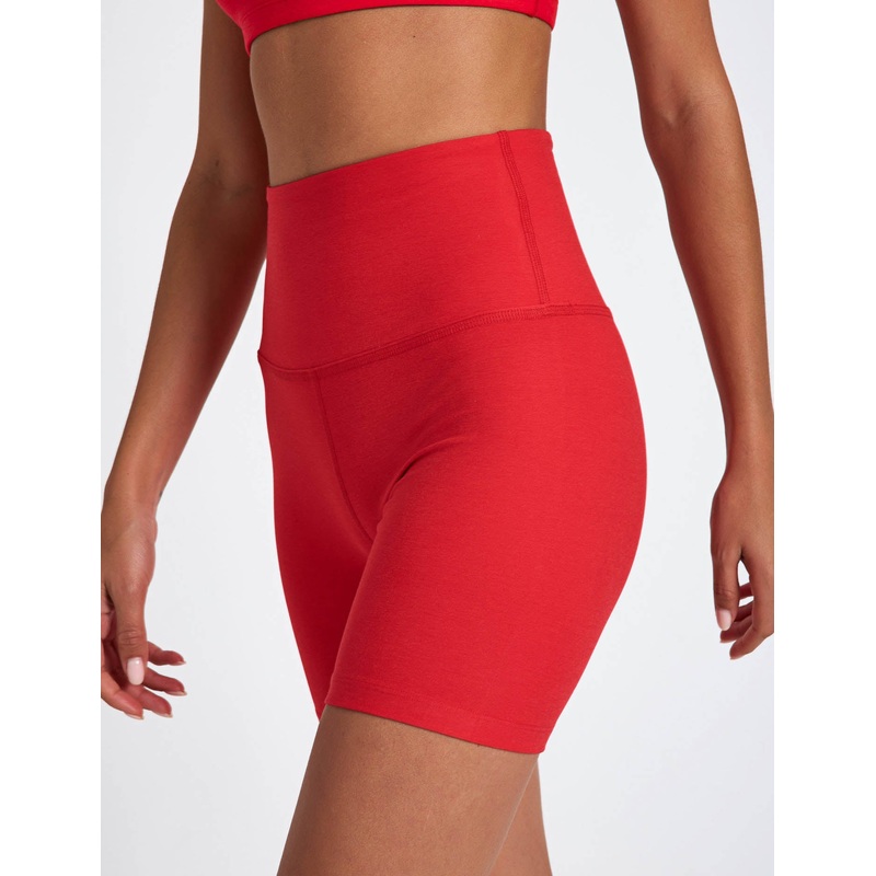 Spacedye Keep Pace 5″ Biker Short – Candy Apple Red Heather