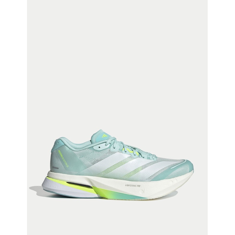 Adizero Boston 13 Shoes – Semi Flash Aqua/Zero Metallic/Lucid Lemon