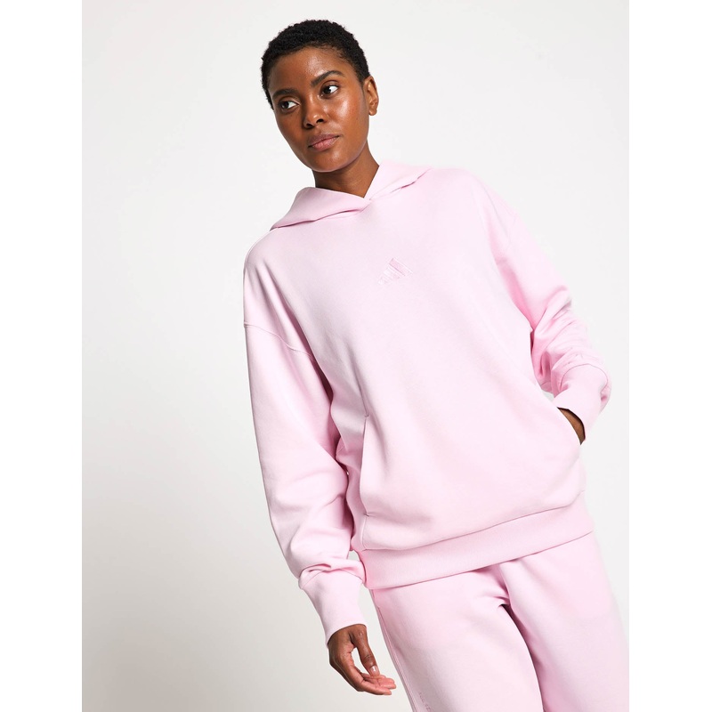 ALL SZN French Terry Loose Hoodie – Clear Pink