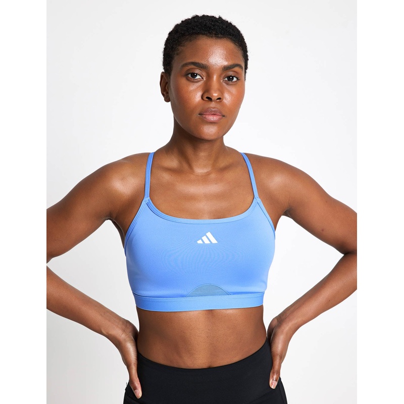 Aeroreact Training 3-Stripes Bra – Blue Fusion