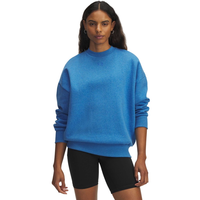 Rival Fleece Oversized Crew – Blue Atlantis/Light Heather