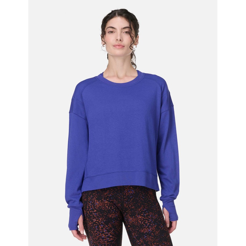 After Class Crop Sweatshirt – Rich Blue