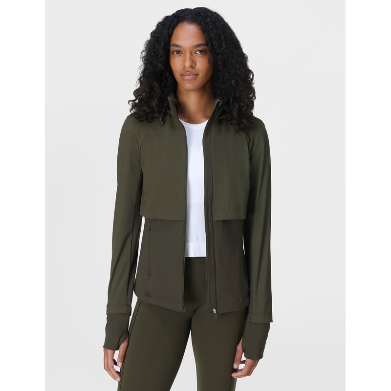 Pro Run Water Resistant Run Jacket – Nori Green