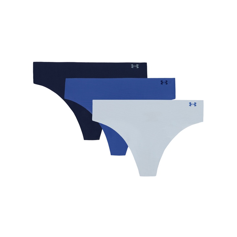 Pure Stretch 3-Pack No Show Thong – Blue Calm/Blue Atlantis/Washed Navy