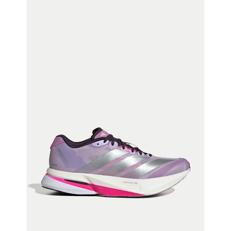 Adizero Boston 13 Shoes – Powder Plum/Silver Metallic/Shock Pink
