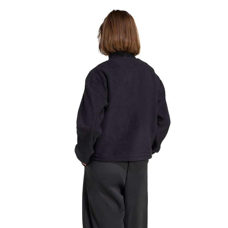 City Tech High Pile Fleece Half-Zip Jacket – Black