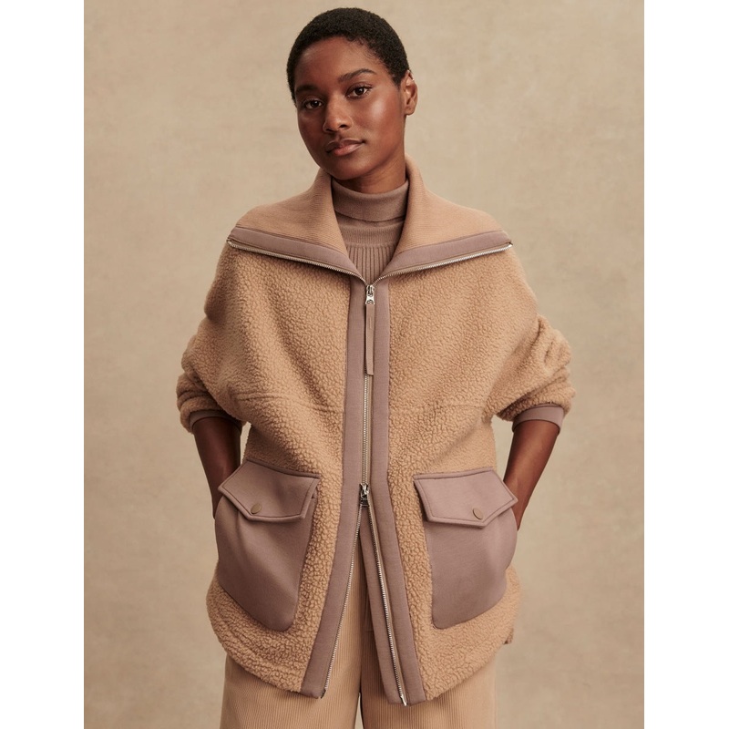 Eleanor Patch Pocket Fleece – Chanterelle