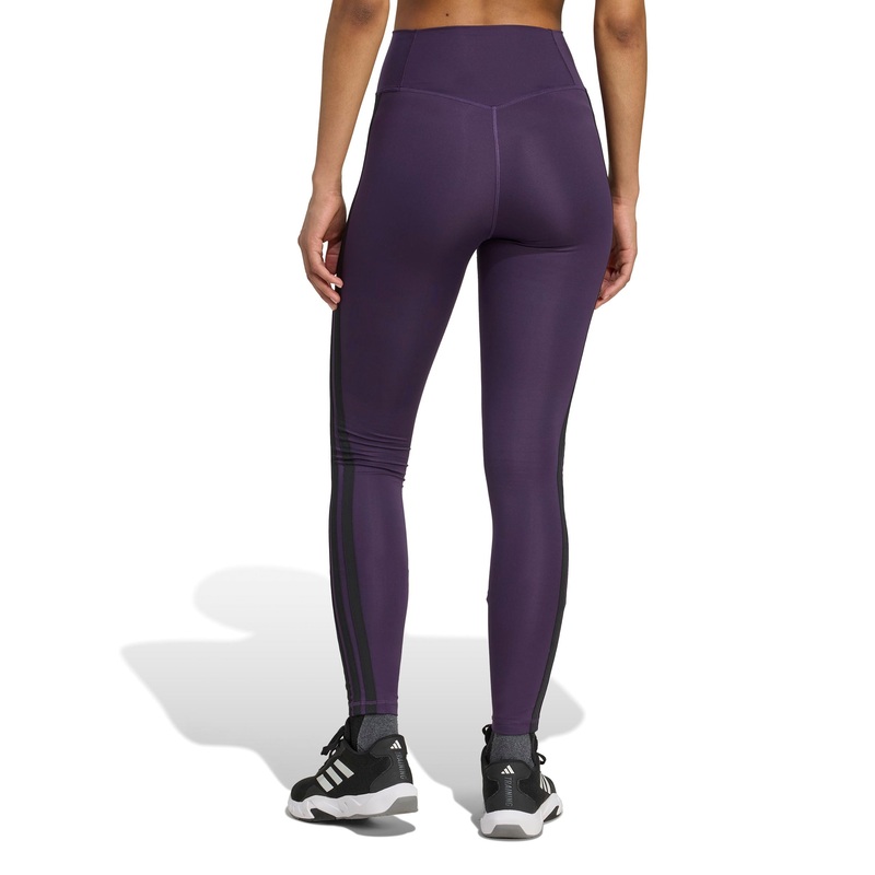 Optime Essentials 3-Stripes 7/8 Leggings – Aurora Plum/Black