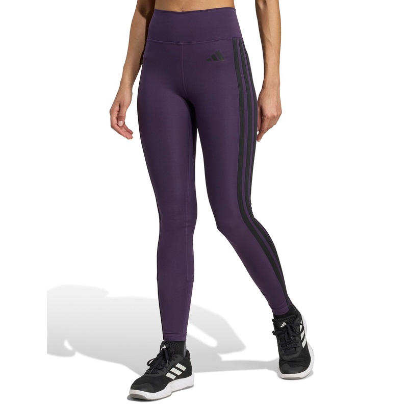 Optime Essentials 3-Stripes 7/8 Leggings – Aurora Plum/Black