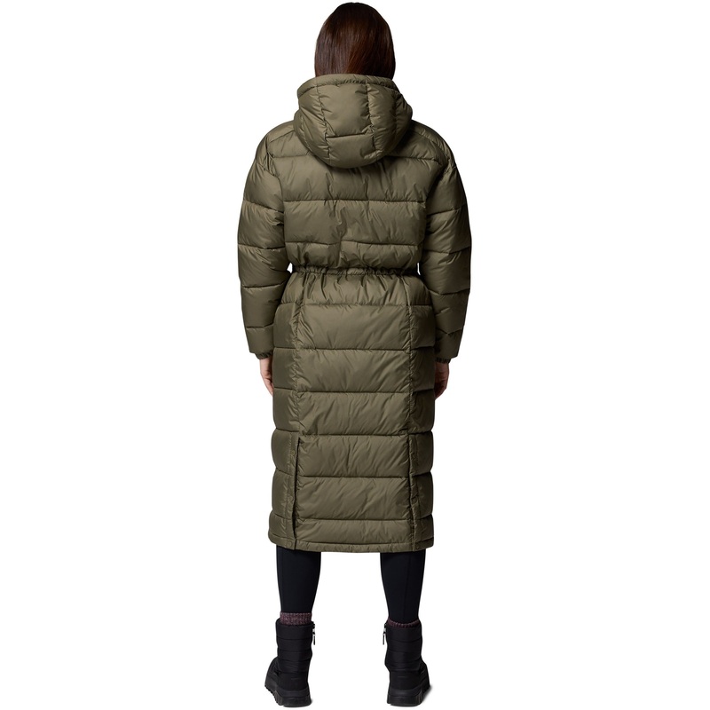 Pike Lake III Long Hooded Puffer Jacket – Stone Green