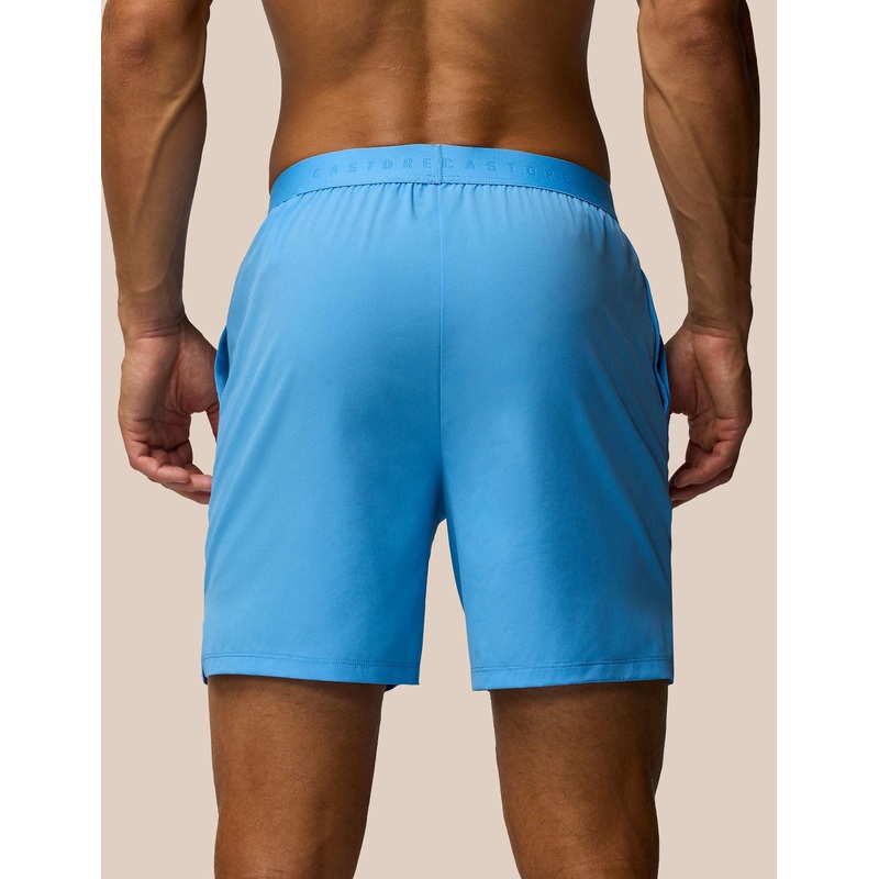 7 Branded Elastic Shorts – Cool Blue