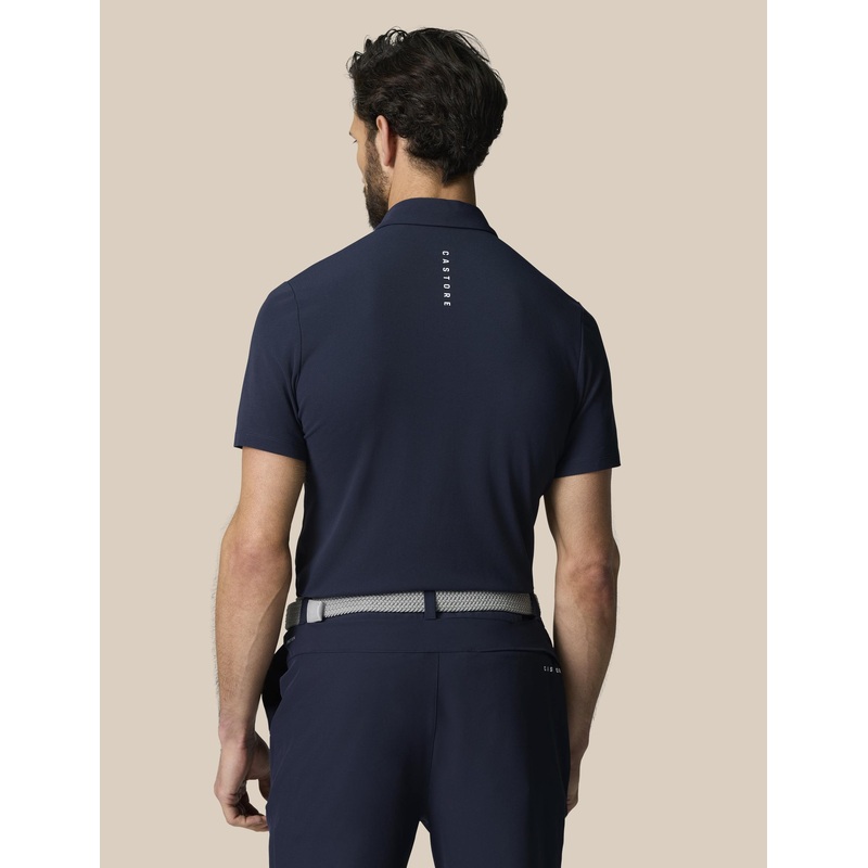 Club Essential Short Sleeve Polo – Midnight Navy/White