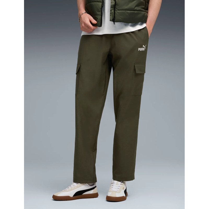 Essentials No. 1 Logo Woven Cargo Pants – Dark Olive