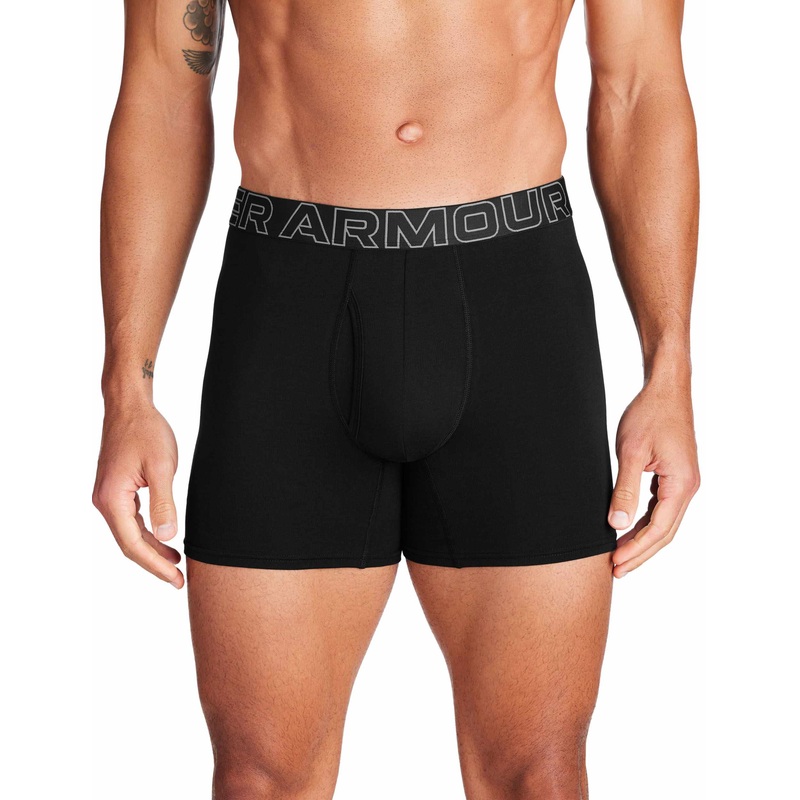 Performance Cotton 6″ 3-Pack Boxerjock – Black