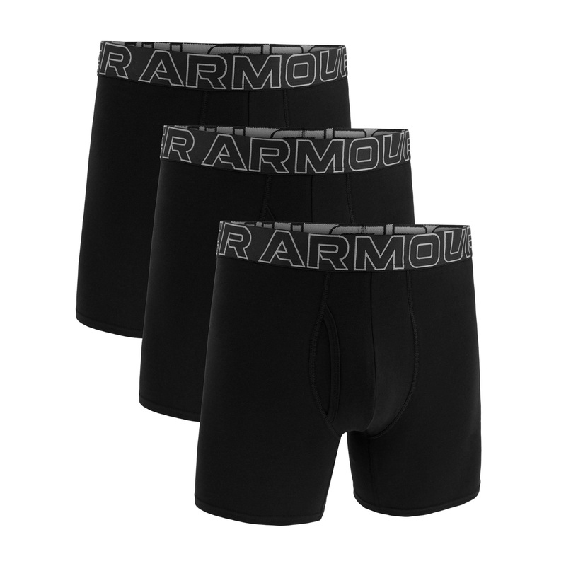 Performance Cotton 6″ 3-Pack Boxerjock – Black