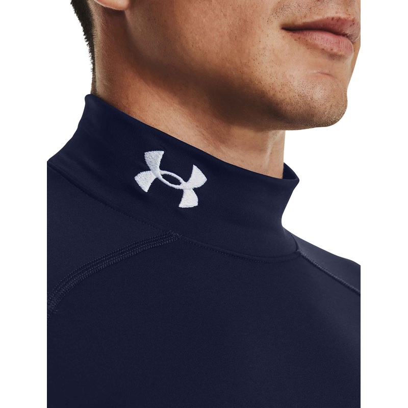 ColdGear Armour Comp Mock – Midnight Navy/White
