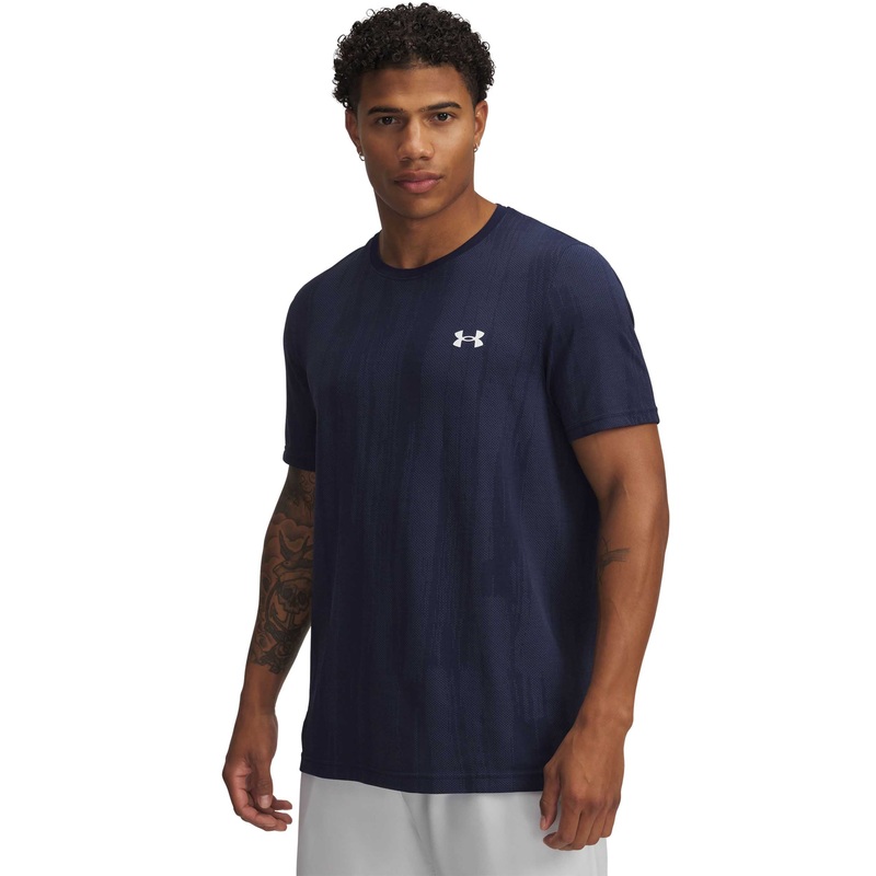 Vanish Seamless Novelty Short Sleeve – Midnight Navy/White