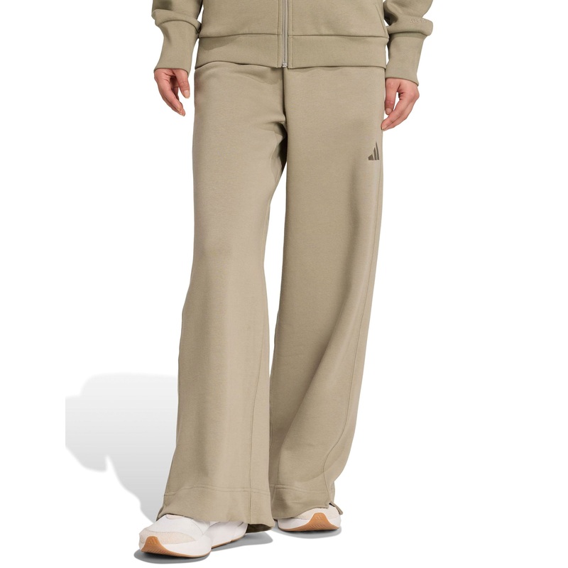ALL SZN Fleece Loose Wide-Leg Pants – Silver Pebble