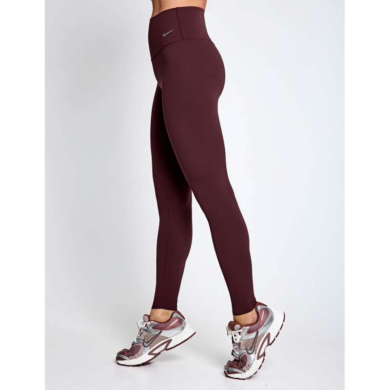 Zenvy High Waisted Leggings – Burgundy Crush/Black