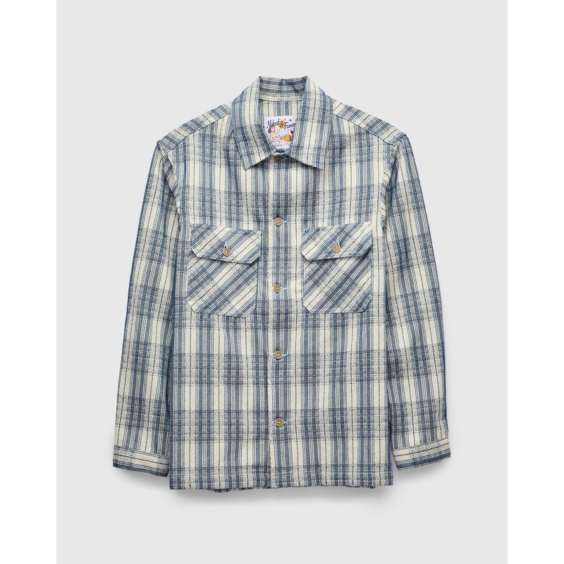 “Asagi Sashiko” Workshirt in White