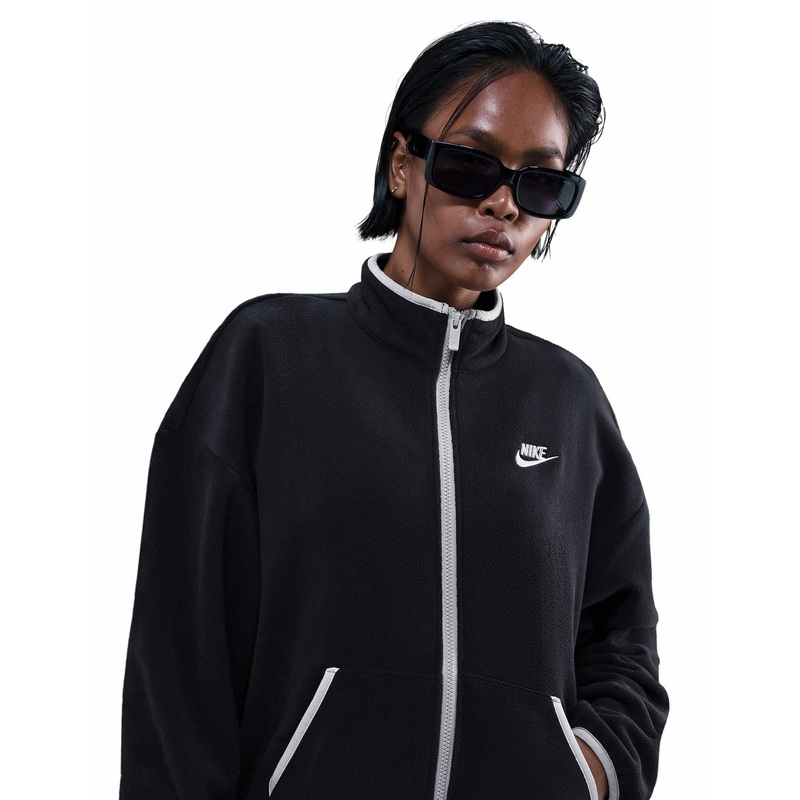 Sportswear Club Fleece Loose Jacket – Black/College Grey