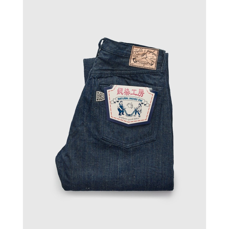 “Aizome x Persimmon” 13oz Natural Indigo Selvedge Denim – Heritage Straight Fit