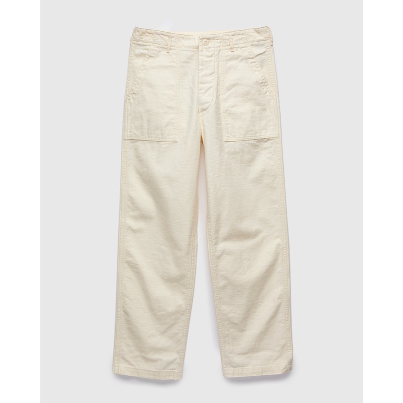 Straight Fit Fatigue Pants in Ecru