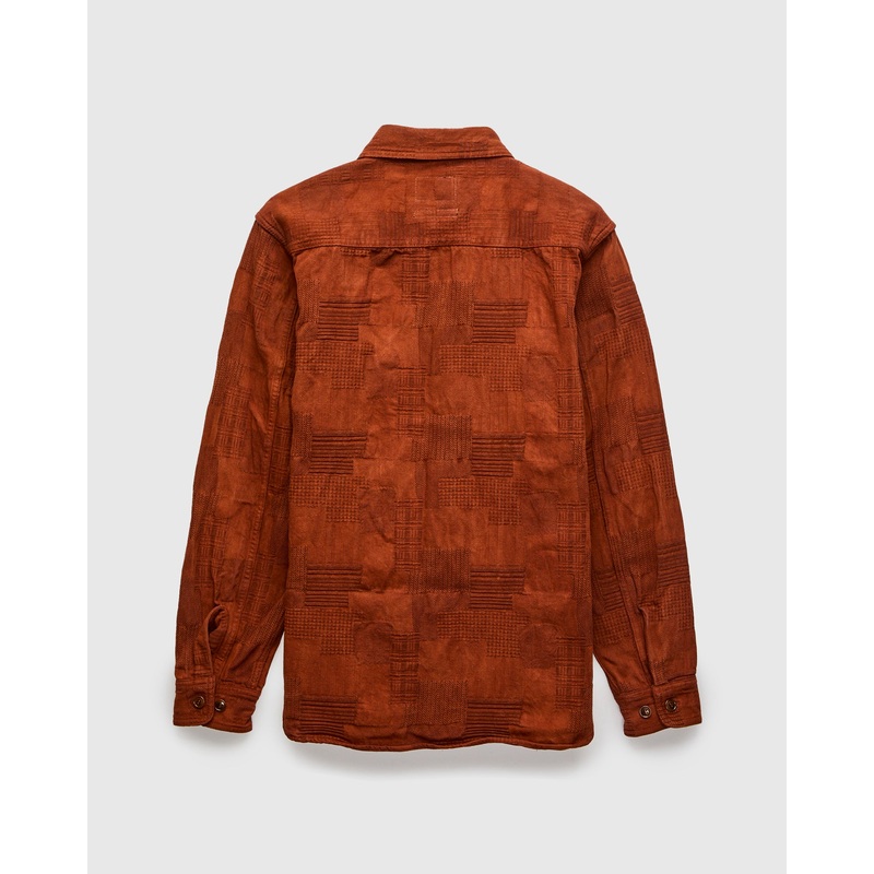 “Amami Dorozome” Boro Workshirt in Amber Brown