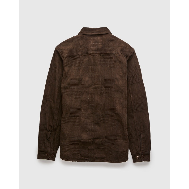 “Amami Dorozome” Boro Workshirt in Dark Brown