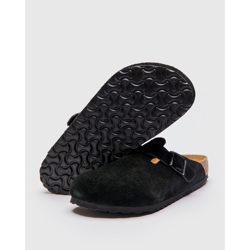 Boston Clog in Black Suede SFB