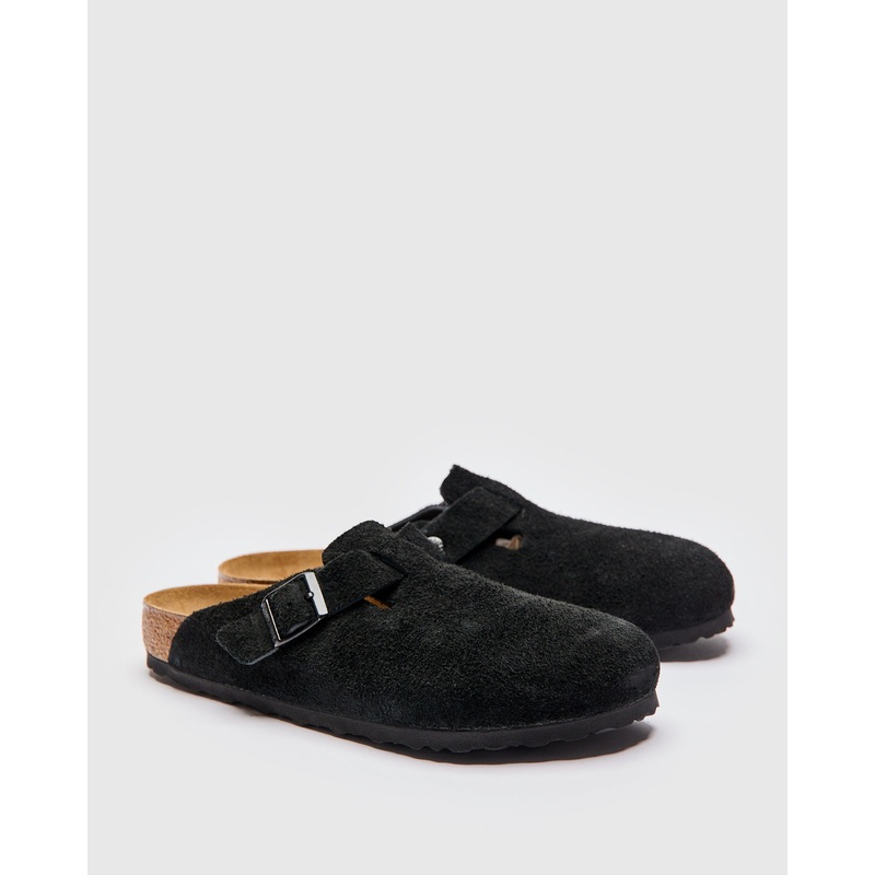 Boston Clog in Black Suede SFB