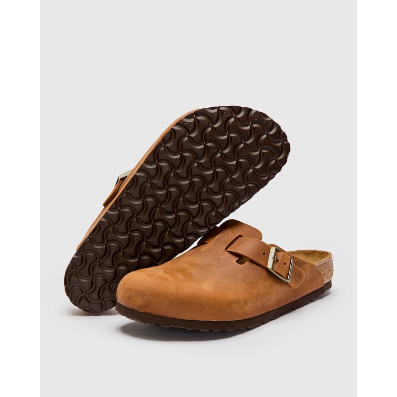 Boston Clog in Cognac Oil Leather