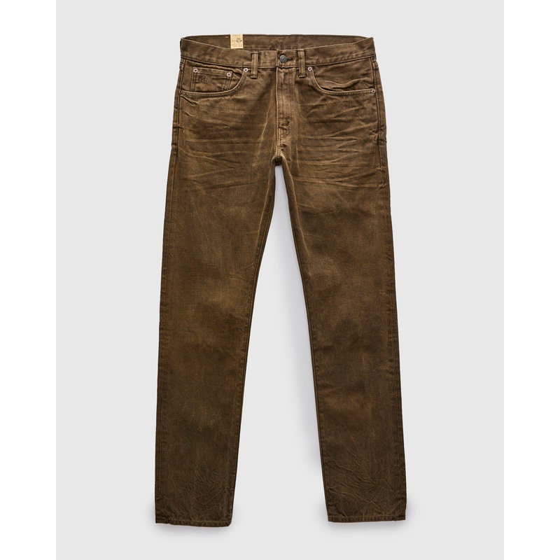 “Distressed Brown” 13.5oz Washed Denim – Slim Fit