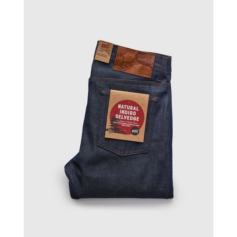 “Natural Indigo Selvedge” 12.5oz Selvedge Denim – Weird Guy Fit