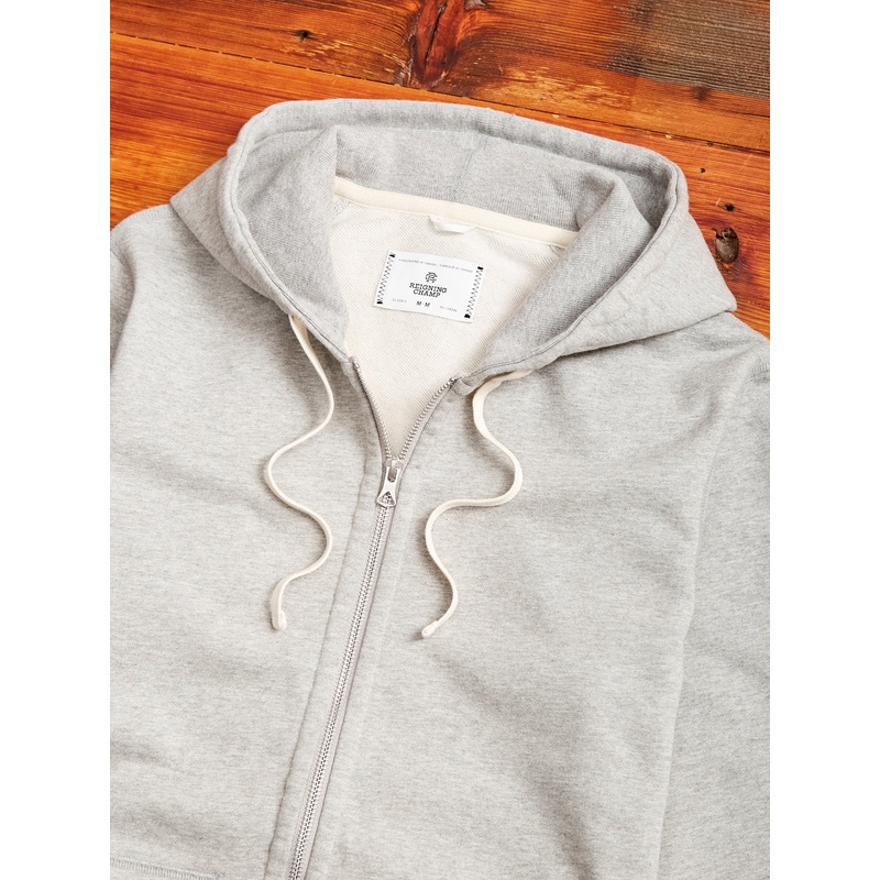 Zip Hoodie in Heather Grey