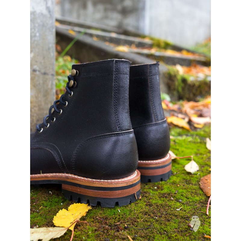 “Commando Trench Boot” in Waxed Black