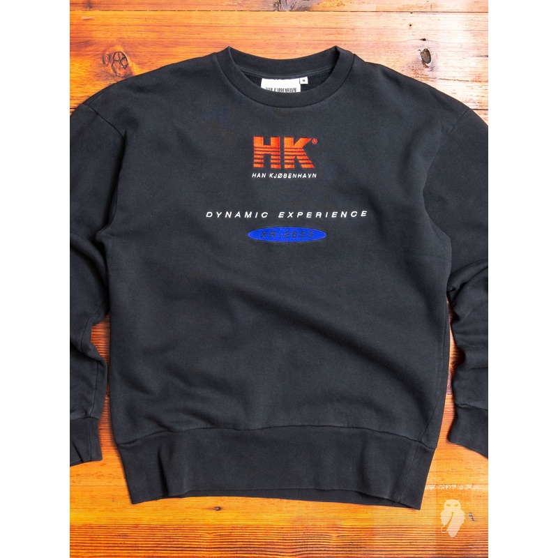 “Dynamic Experience” Crewneck Sweater in Vintage Black
