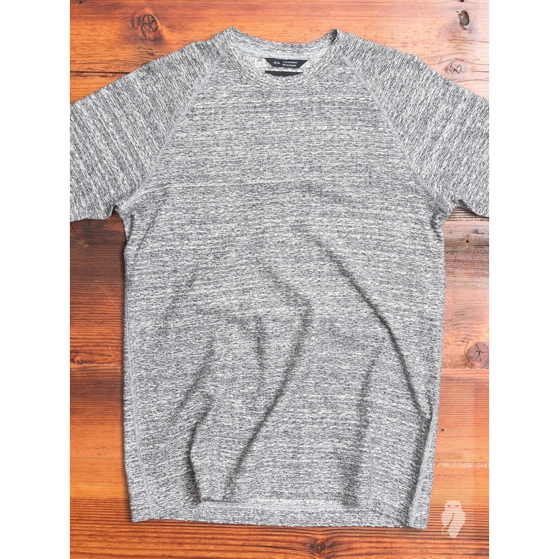 Loop Knit Raglan T-Shirt in Static Black