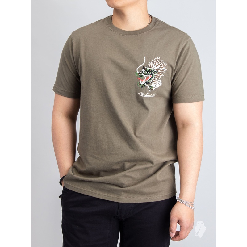 “Ghost” T-Shirt in Maha Olive