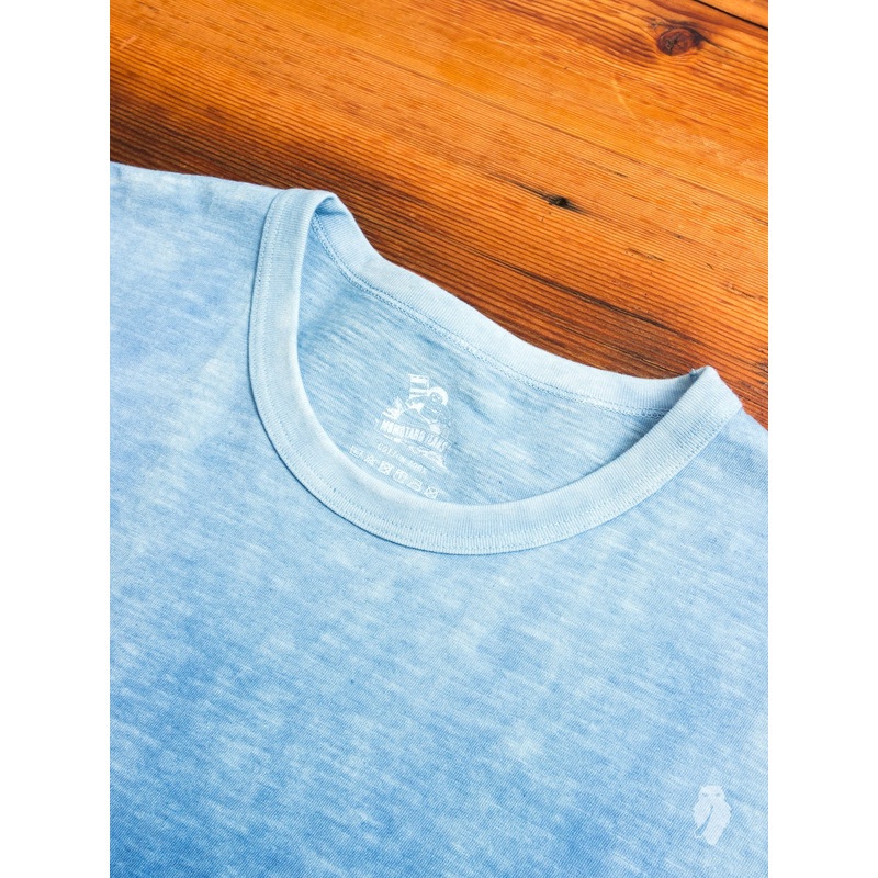 07-041 “Going to Battle” Gradient T-Shirt in Natural Indigo