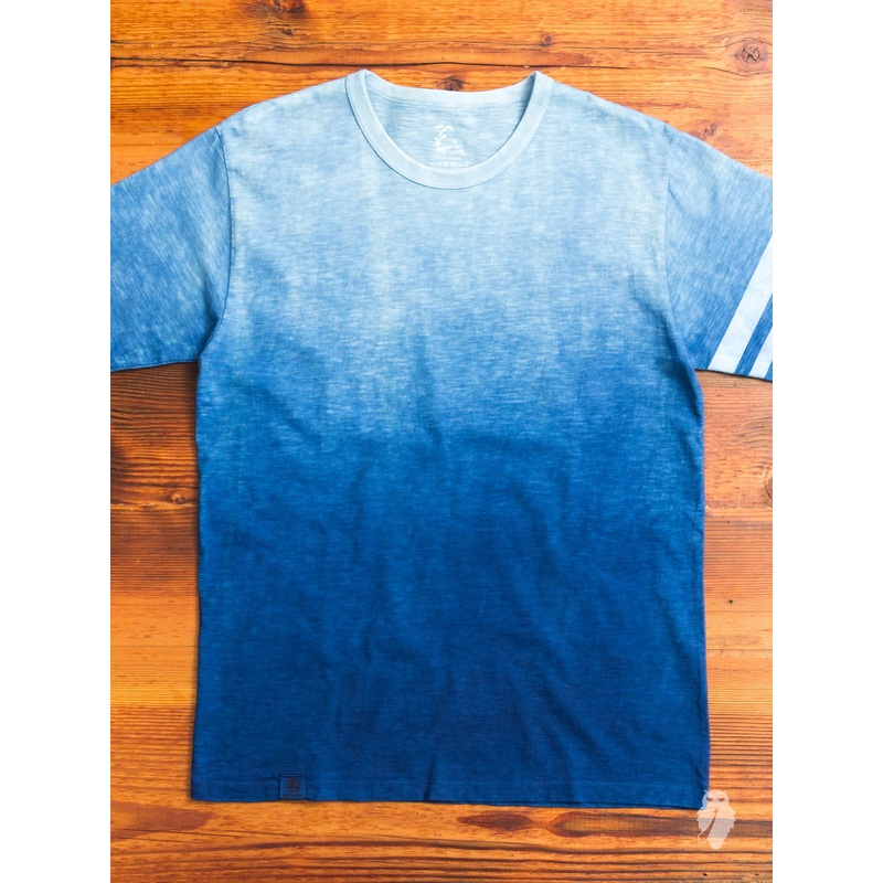 07-041 “Going to Battle” Gradient T-Shirt in Natural Indigo