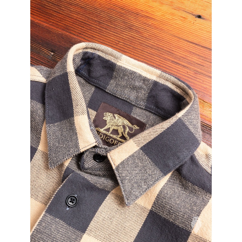 Norris Selvedge Flannel in Khaki