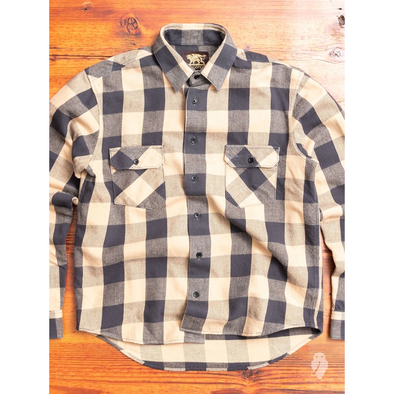 Norris Selvedge Flannel in Khaki