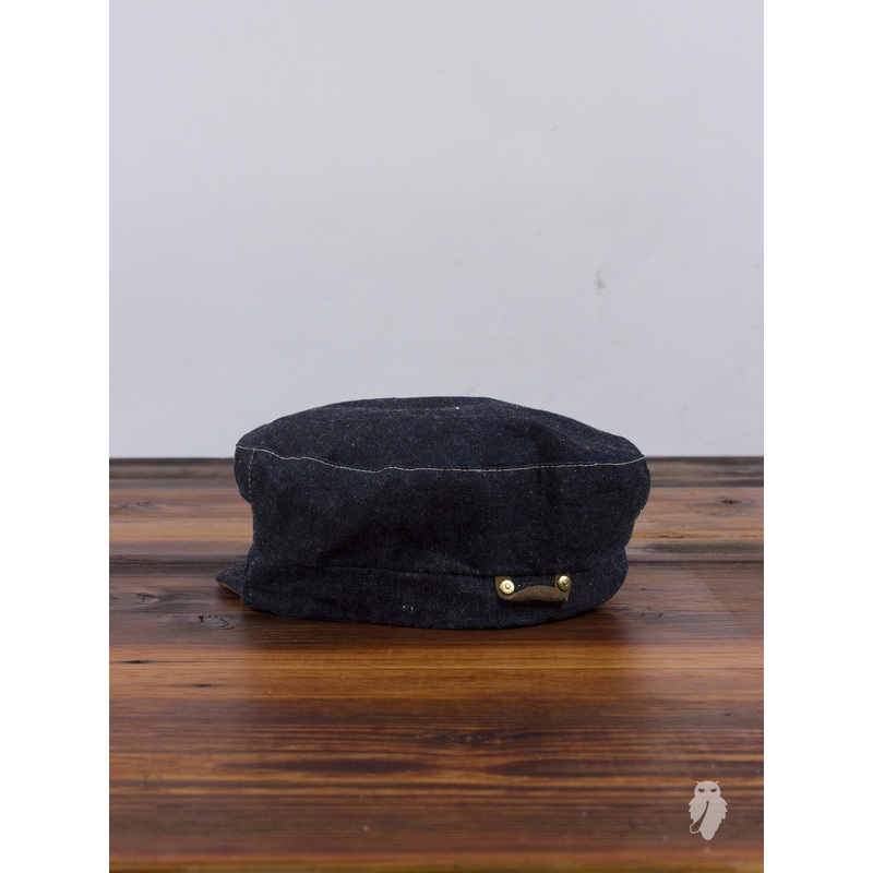 Unstructured Denim/Leather Engineer Cap