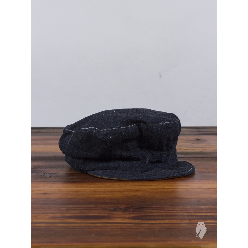 Unstructured Denim/Leather Engineer Cap