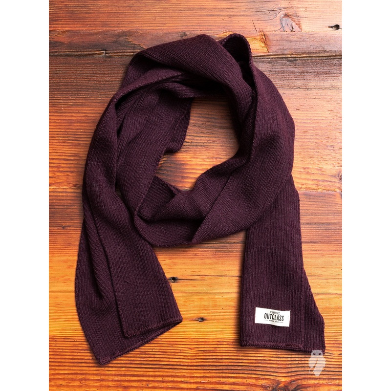 Wool Scarf in Maroon