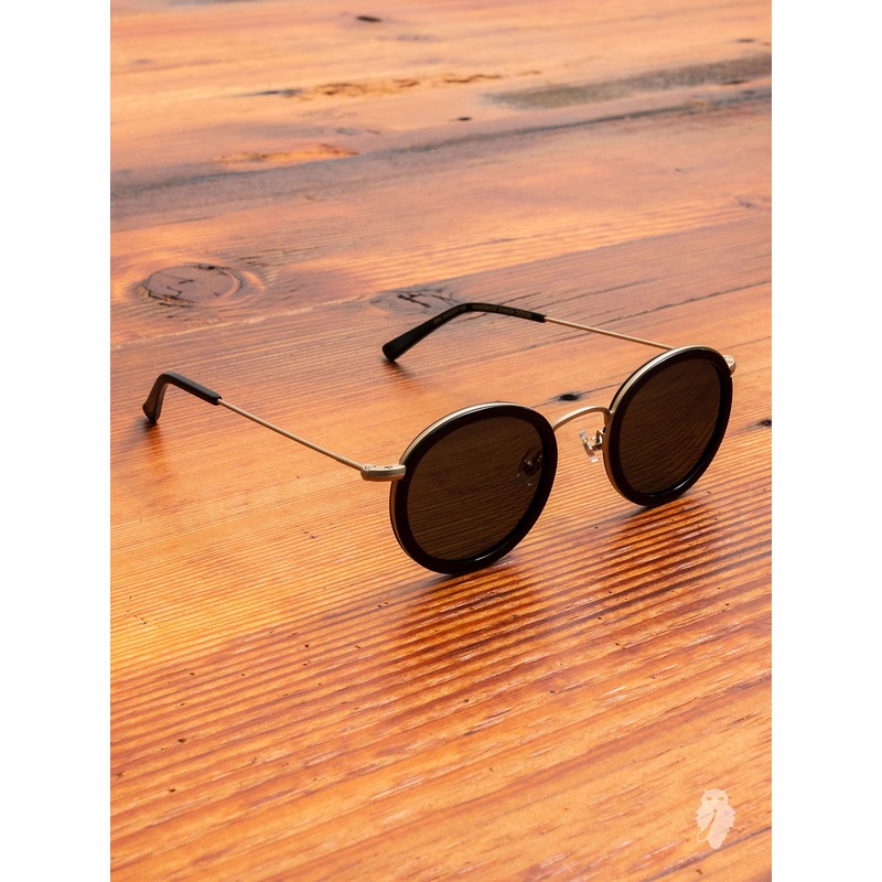 “Drum” Sunglasses in Black/Gold