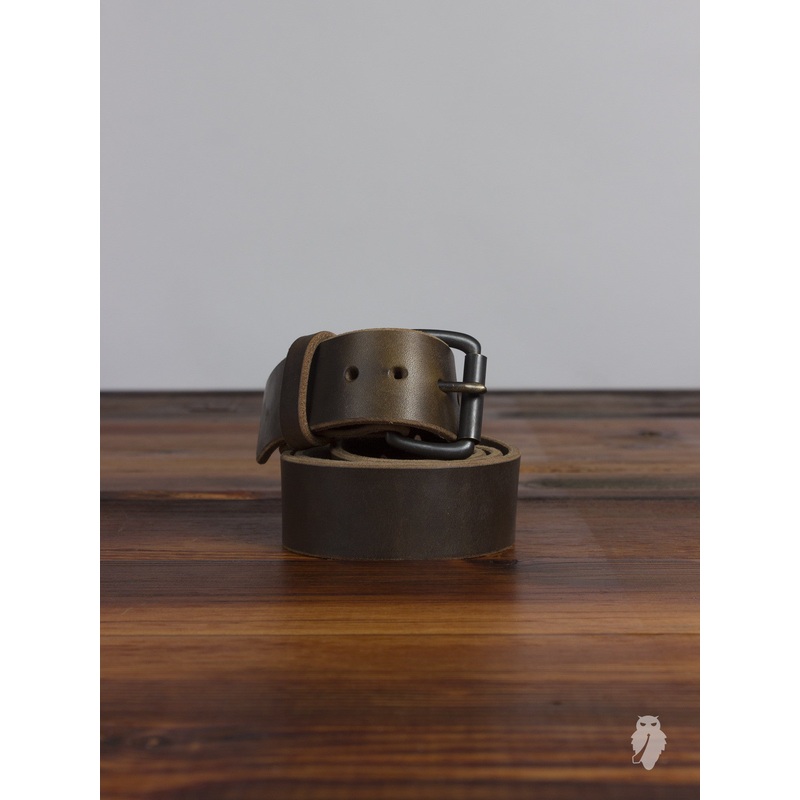 “Dustin Belt” in Hand Stained Olive