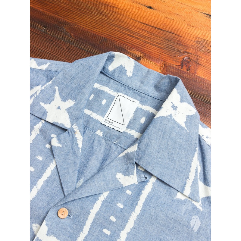 “Artisan Stars” Kaona Shirt in Indigo