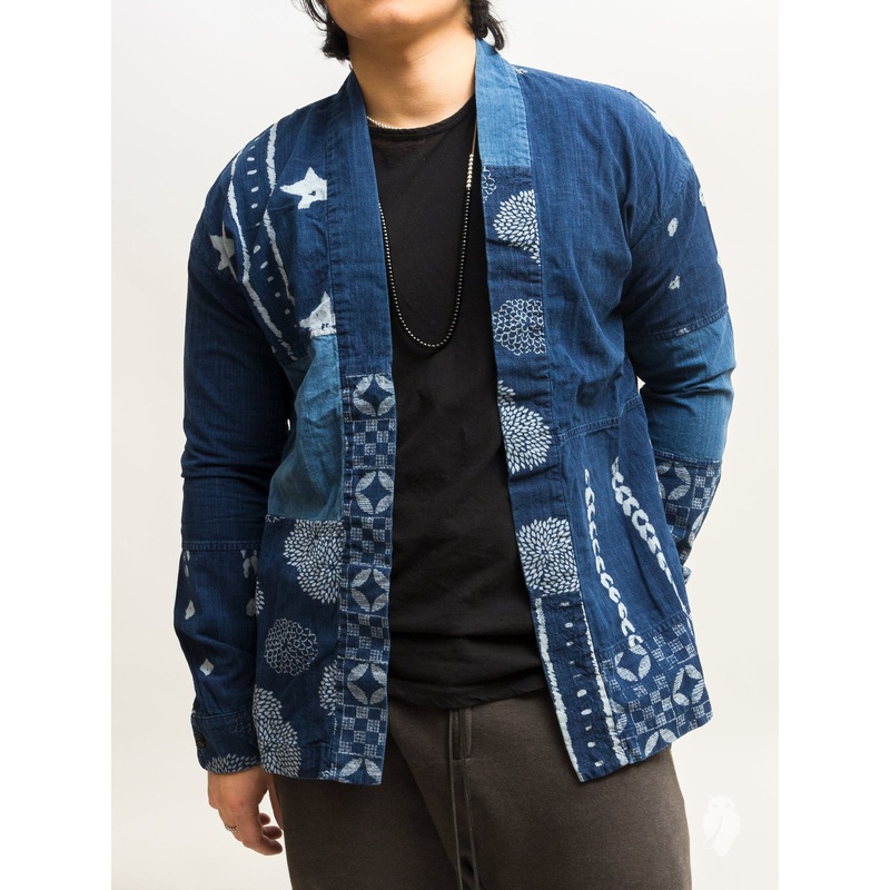 “Arts & Crafts” Haori Shirt in Indigo